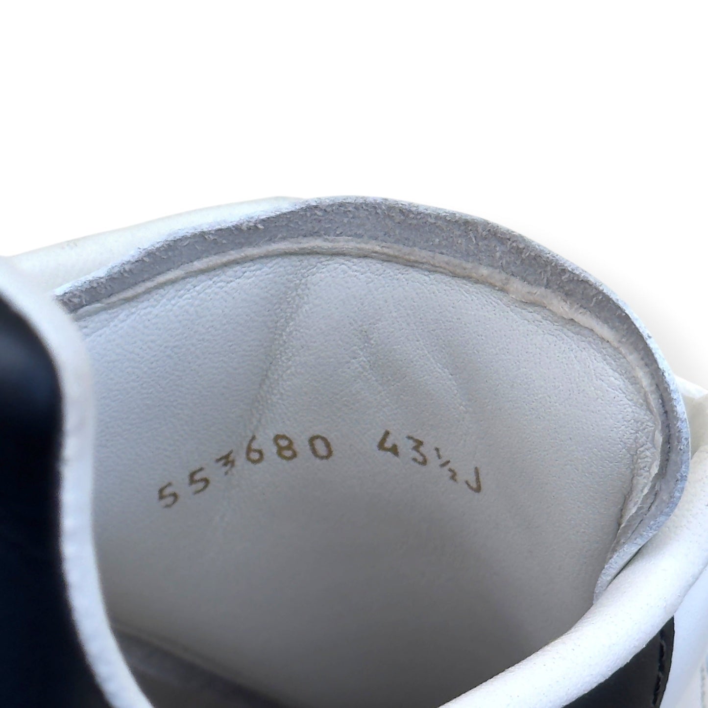 ALEXANDER MCQUEEN OVERSIZED LEATHER SNEAKER WHITE / BLACK 43.5 / UK9.5 | UK 9.5, Black