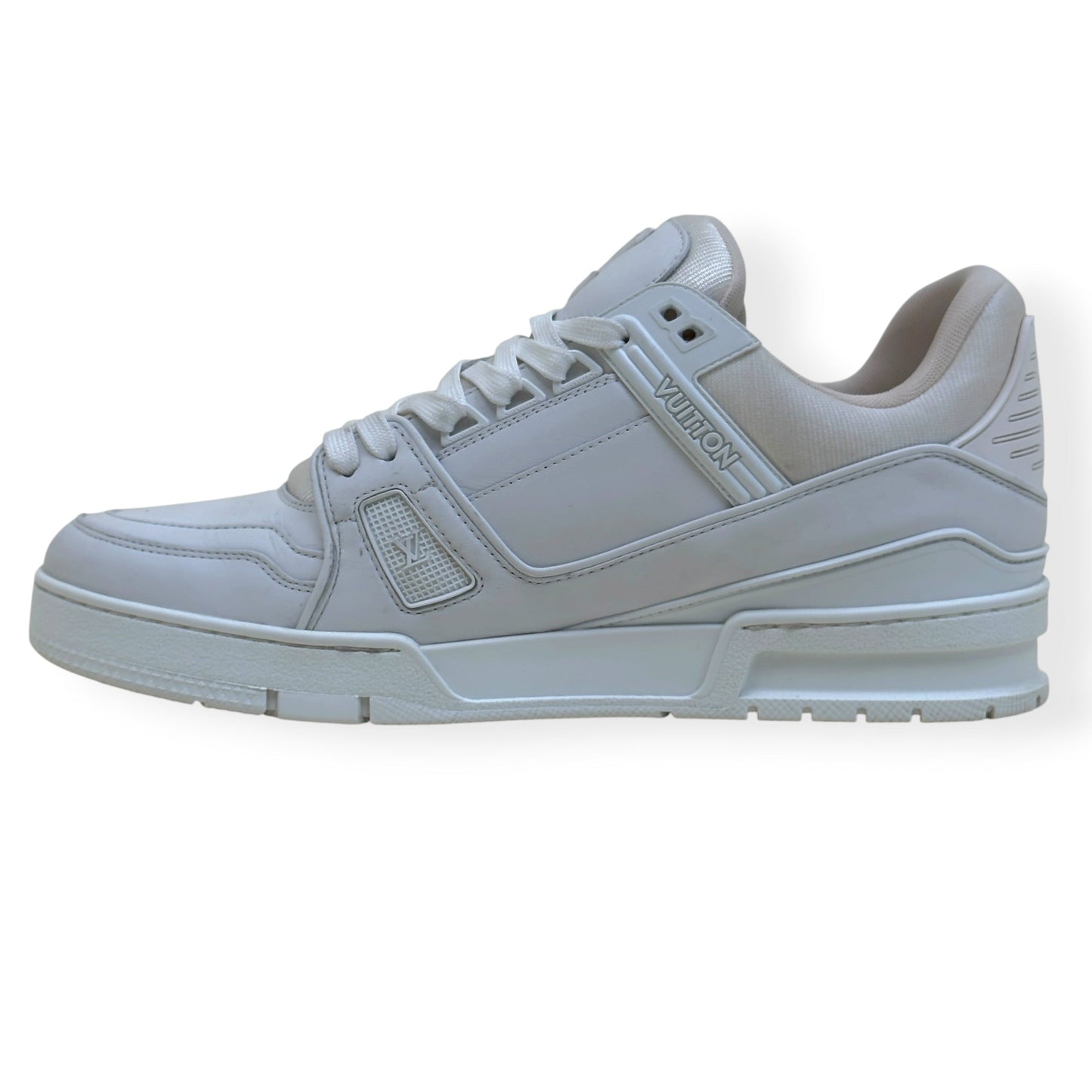 LOUIS VUITTON LEATHER LV TRAINER WHITE UK8.5 | UK 8.5, White