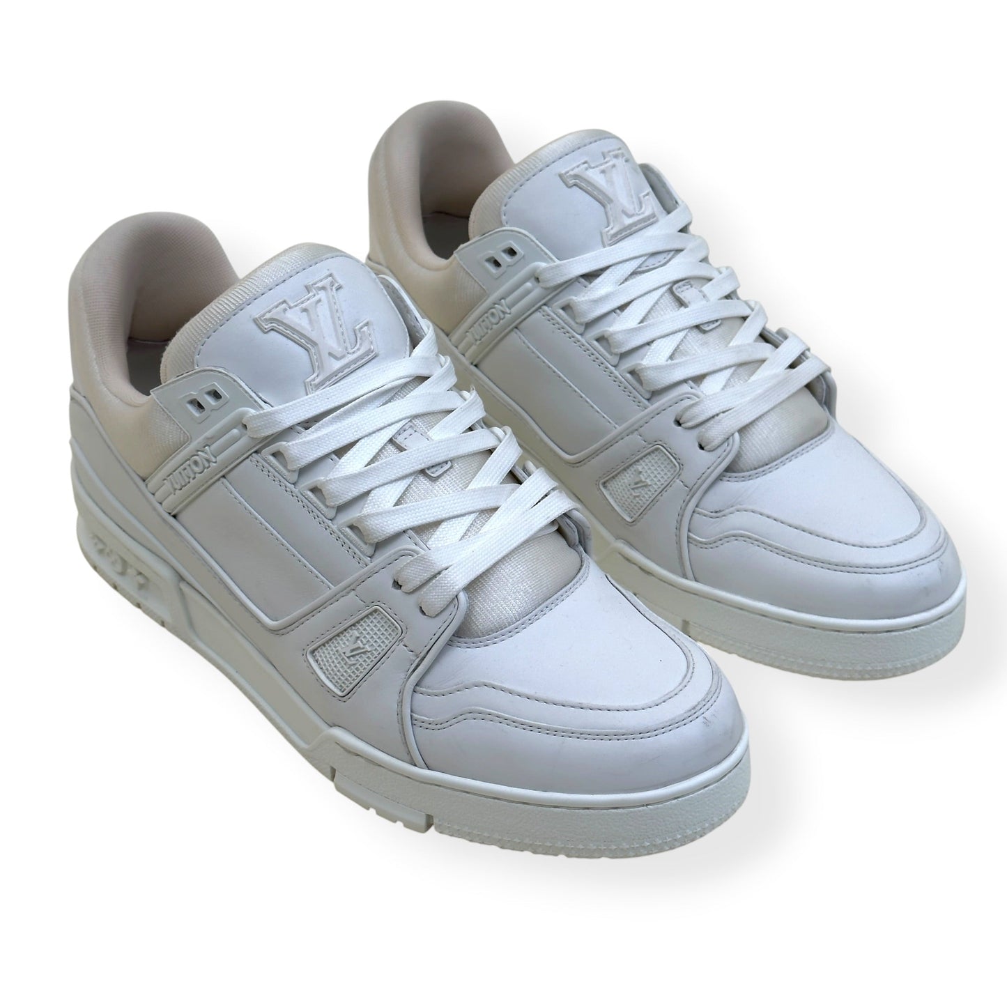 LOUIS VUITTON LEATHER LV TRAINER WHITE UK8.5 | UK 8.5, White