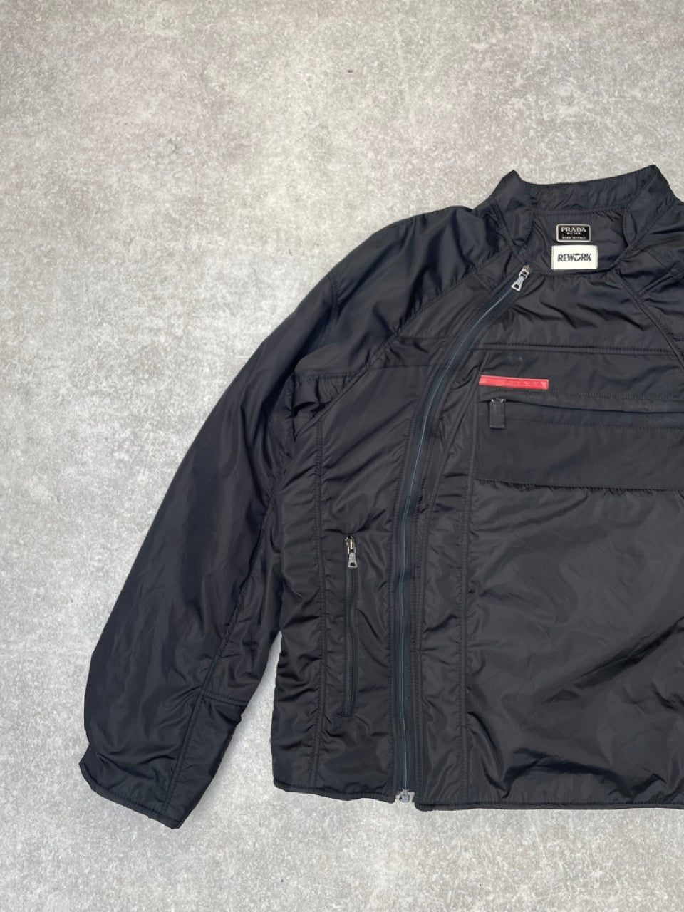 VT Rework : Prada Asymetric Zip Reworked Techincal Jacket SC: 5782