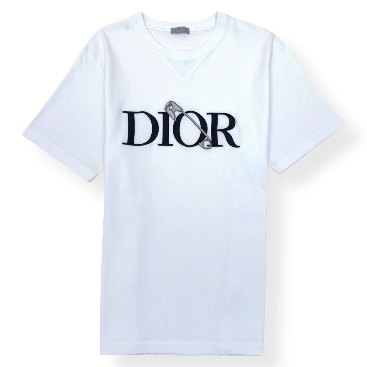 DIOR X JUDY BLAME EMBROIDERED SAFETY PIN T-SHIRT WHITE XXL | XXL, Red