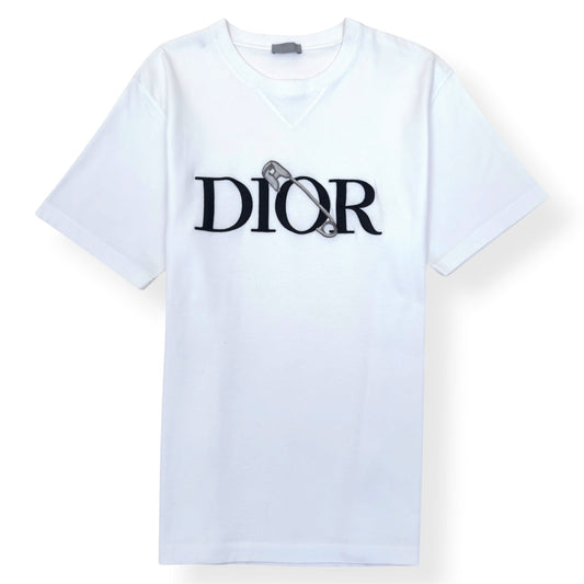 DIOR X JUDY BLAME EMBROIDERED SAFETY PIN T-SHIRT WHITE XXL | XXL, Red