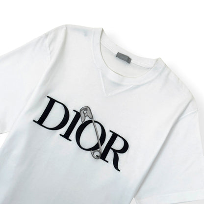 DIOR X JUDY BLAME EMBROIDERED SAFETY PIN T-SHIRT WHITE XXL | XXL, Red