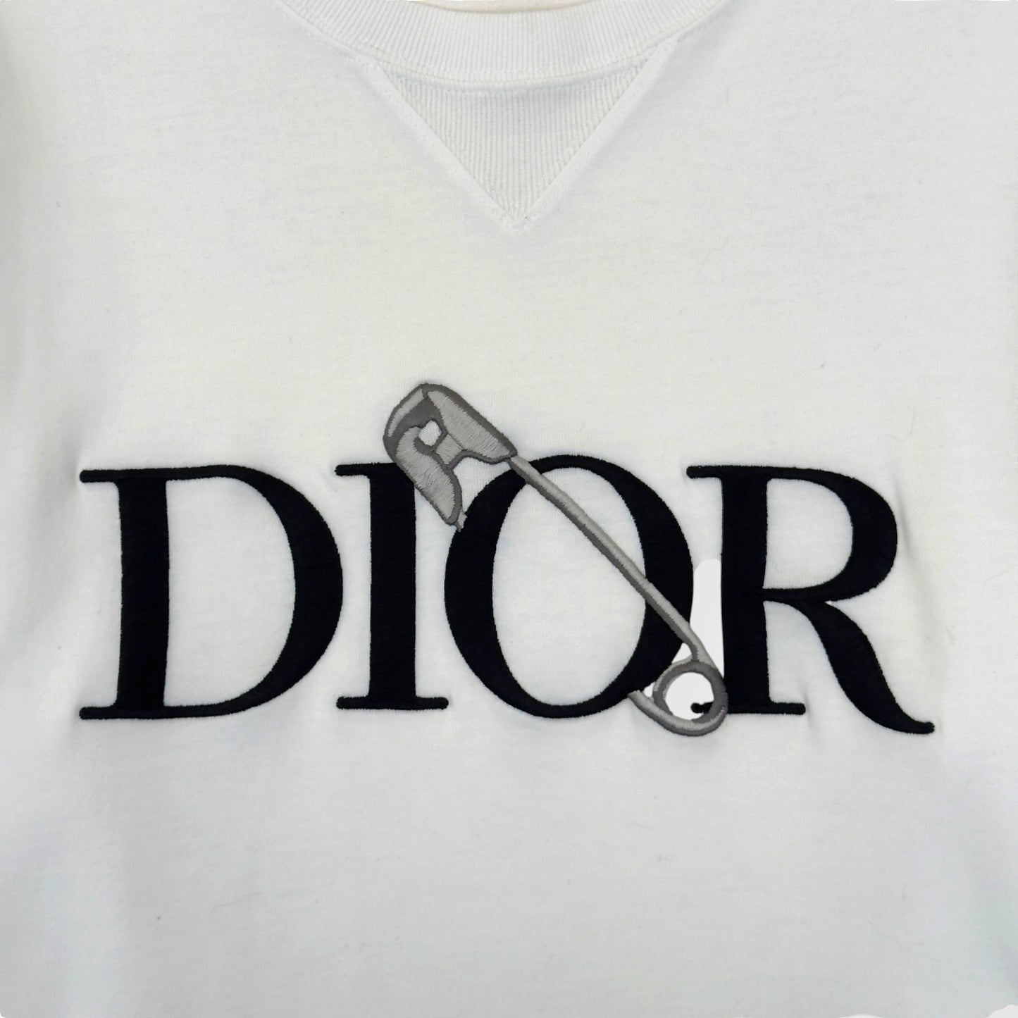 DIOR X JUDY BLAME EMBROIDERED SAFETY PIN T-SHIRT WHITE XXL | XXL, Red
