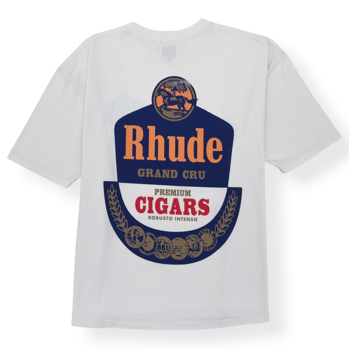 RHUDE GRAND CRU T-SHIRT VINTAGE WHITE XL | XL, White