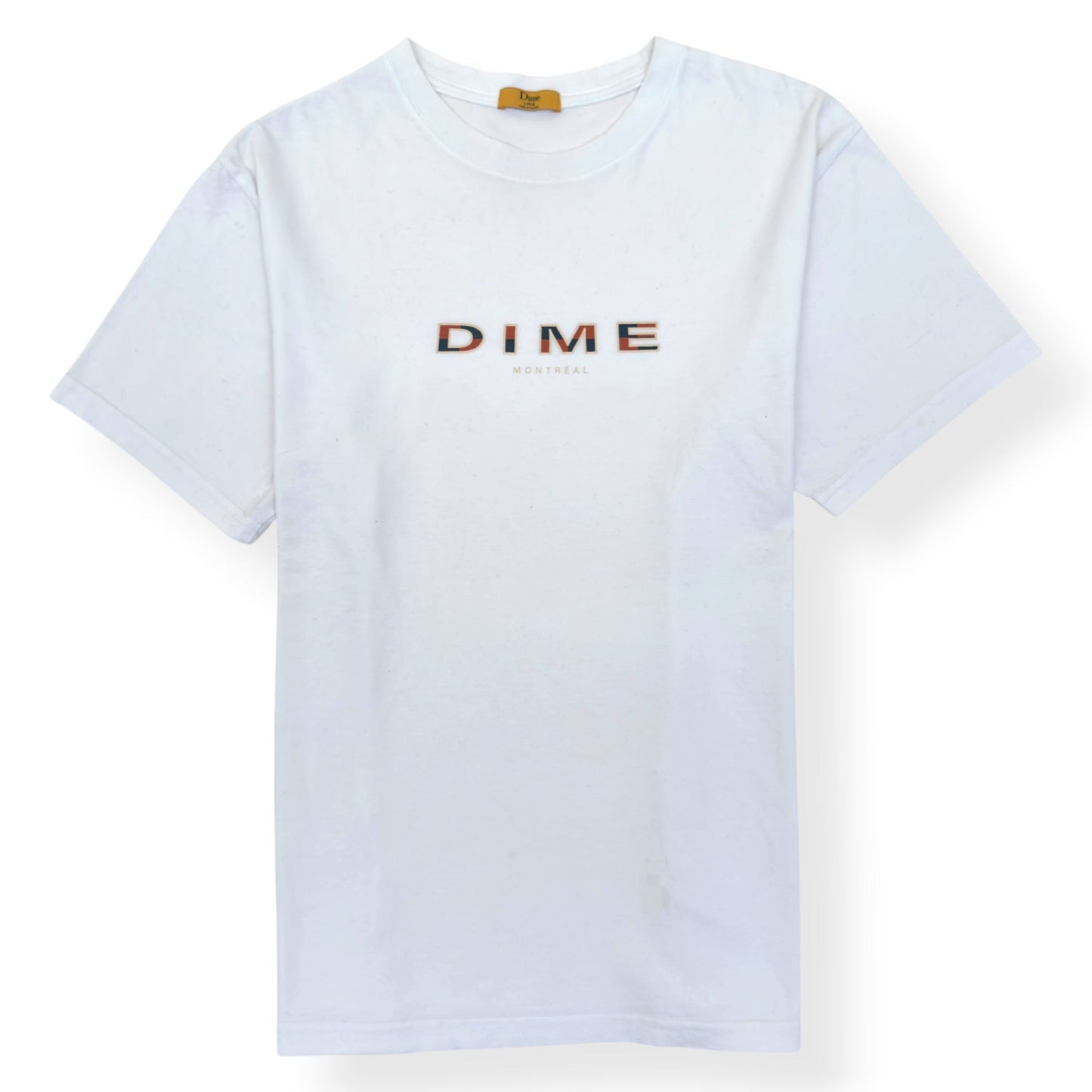 DIME BLOCK FONT T-SHIRT WHITE L | Large, White