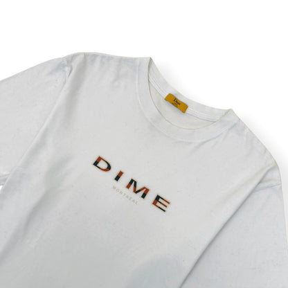 DIME BLOCK FONT T-SHIRT WHITE L | Large, White