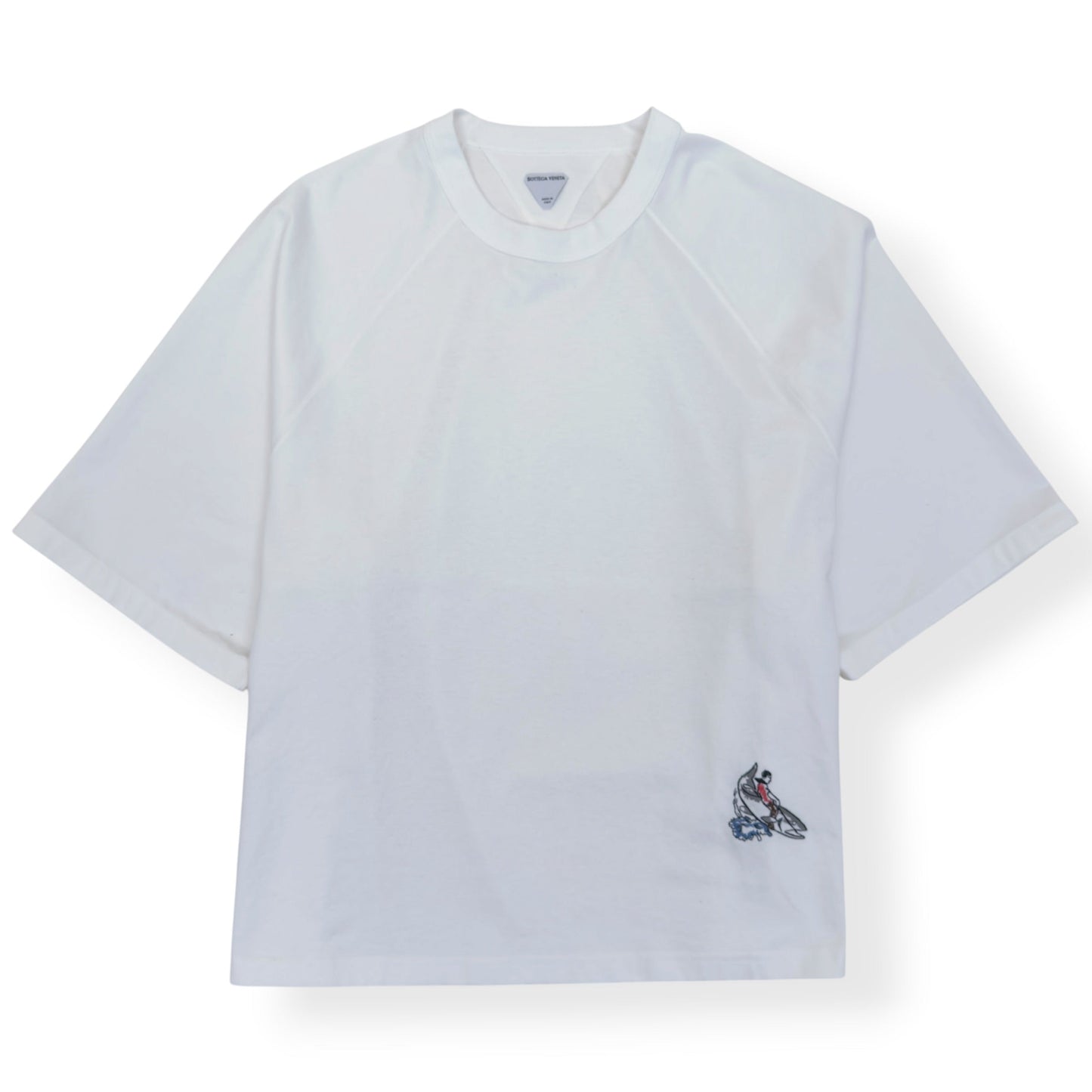 BOTTEGA VENETA EMBROIDERED COTTON JERSEY T-SHIRT WHITE L | Large, Red