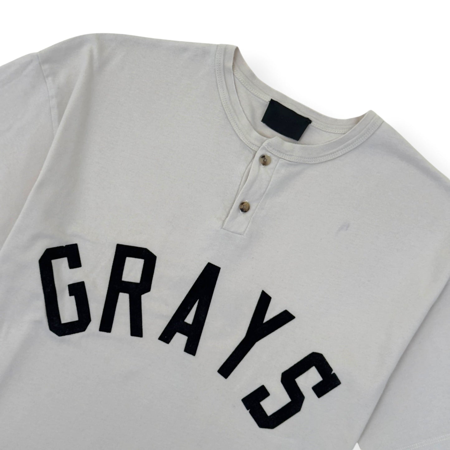FEAR OF GOD GRAYS HENLEY T-SHIRT CREAM / BLACK S | Small, Black