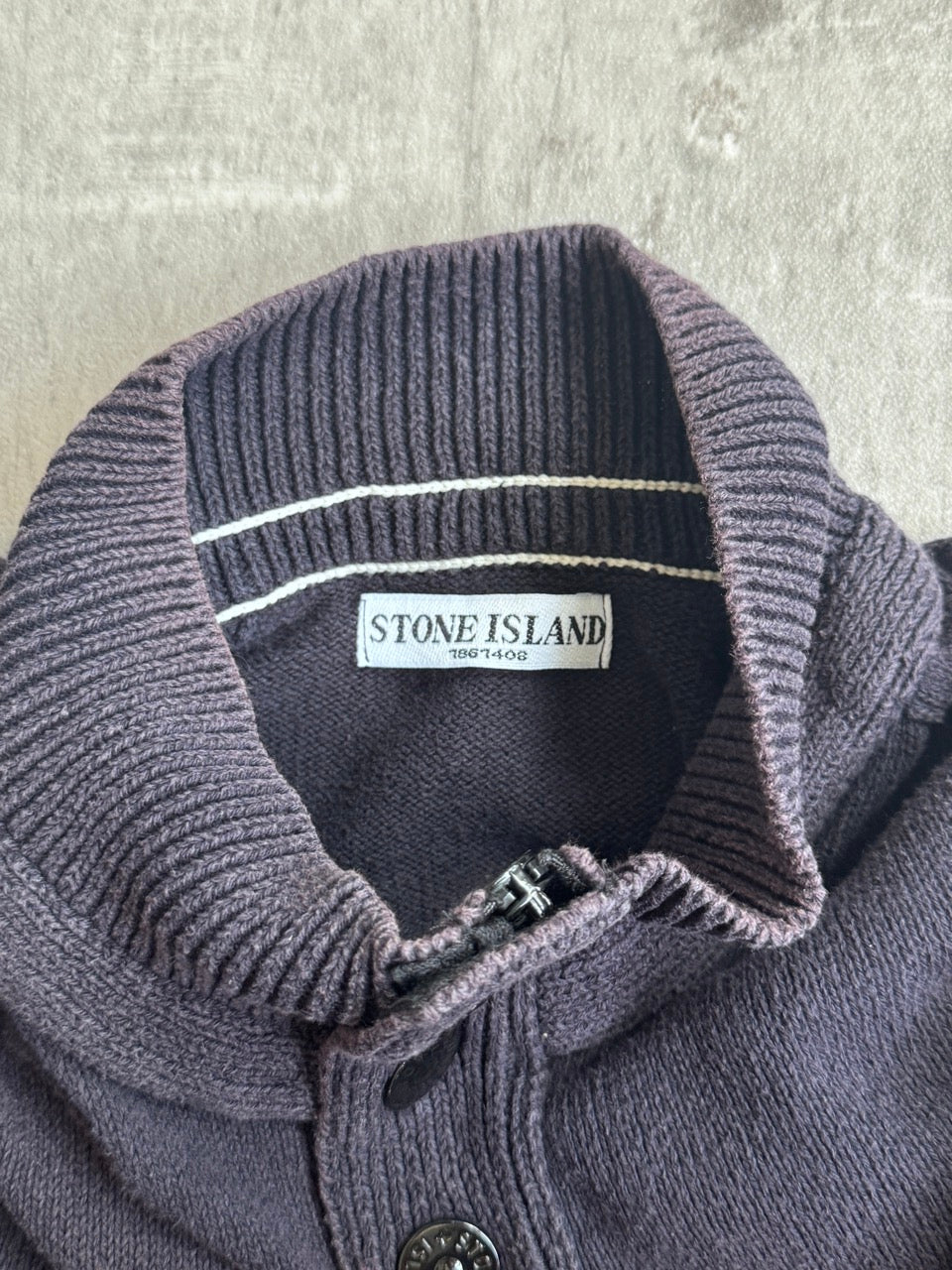 Stone Island Knitted Button Up Turtleneck