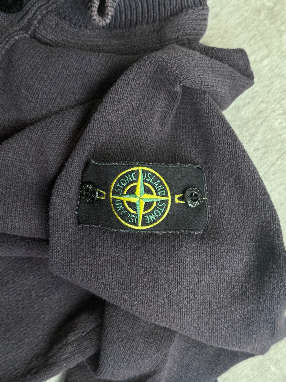 Stone Island Knitted Button Up Turtleneck