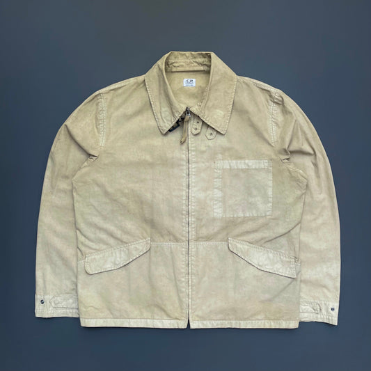 C.P. Company Beige SS03 Wax Harrington Jacket | X-Large, Beige