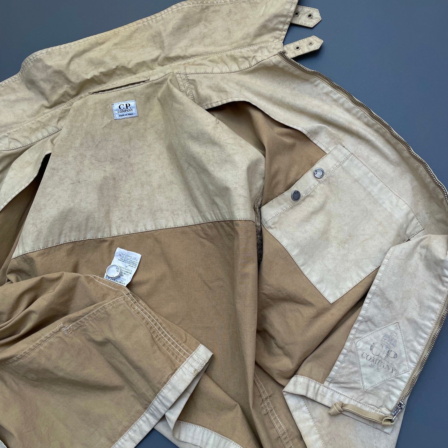 C.P. Company Beige SS03 Wax Harrington Jacket | X-Large, Beige