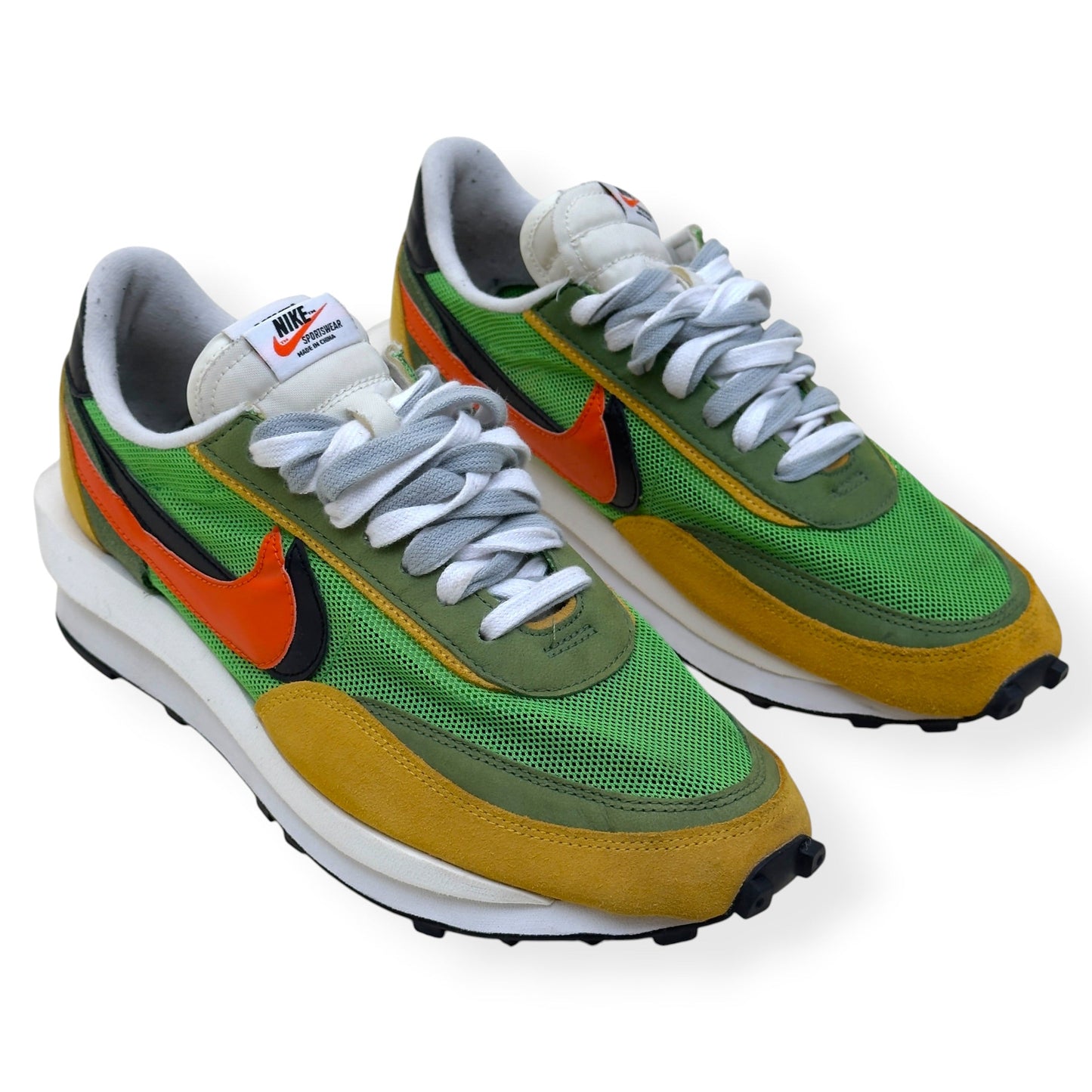 NIKE X SACAI LDWAFFLE SNEAKER GREEN GUSTO UK10.5 | UK 10.5, Green