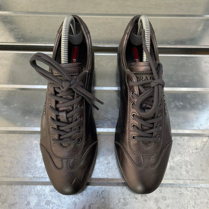 Prada Sport Purple Grey 2009 Women's Saffiano Lux I Trainers | X-SMALL, Multicoloured