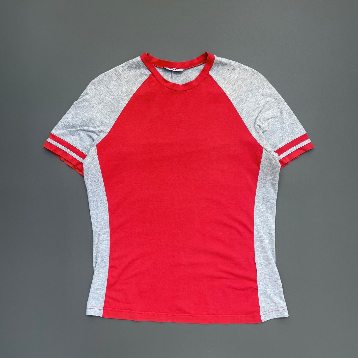Prada Sport Grey & Red 00s Athletic T-Shirt | Medium, Multicoloured