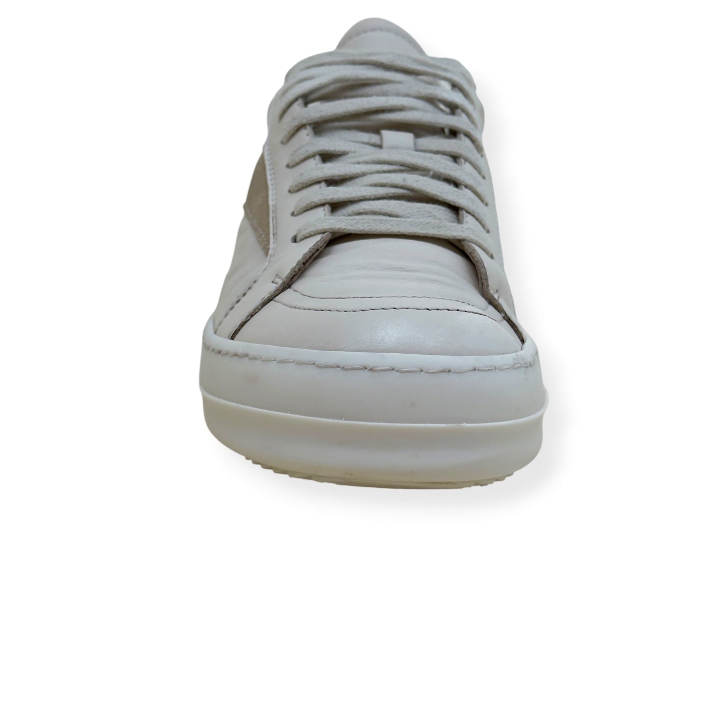 RICK OWENS VINTAGE LEATHER LOW-TOP SNEAKER MILK 40 / UK6 | UK 6, Milk