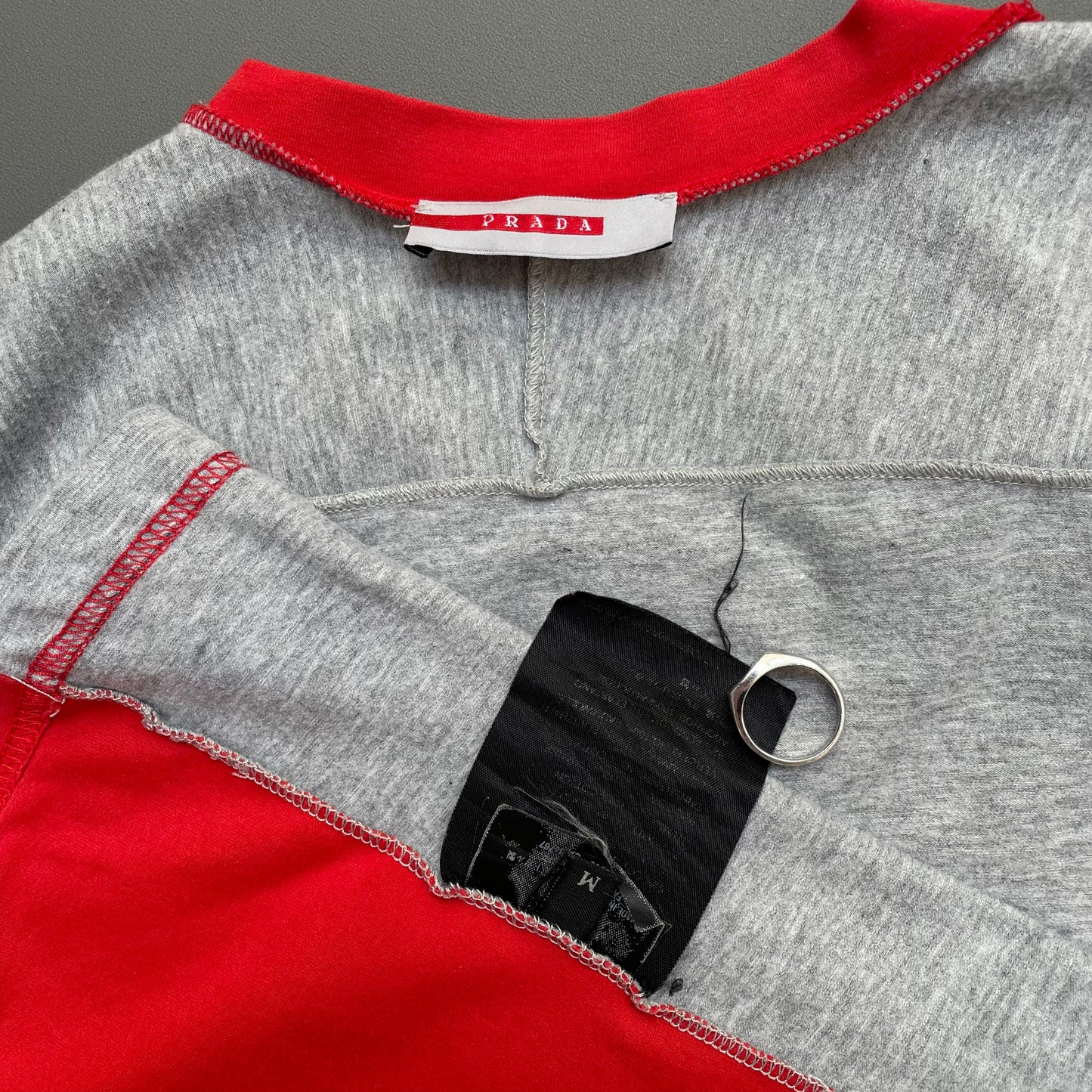Prada Sport Grey & Red 00s Athletic T-Shirt | Medium, Multicoloured