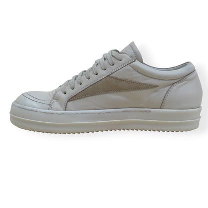RICK OWENS VINTAGE LEATHER LOW-TOP SNEAKER MILK 40 / UK6 | UK 6, Milk