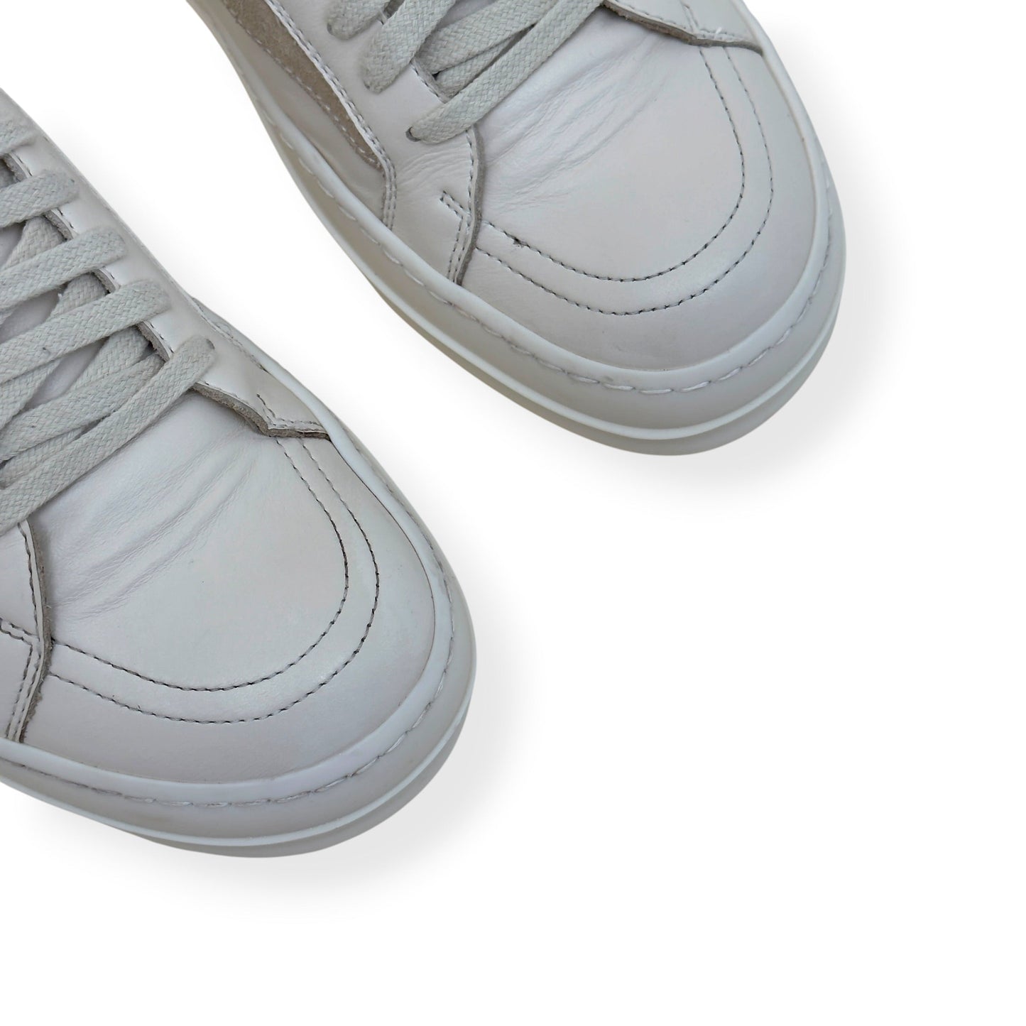 RICK OWENS VINTAGE LEATHER LOW-TOP SNEAKER MILK 40 / UK6 | UK 6, Milk