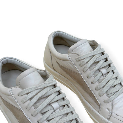 RICK OWENS VINTAGE LEATHER LOW-TOP SNEAKER MILK 40 / UK6 | UK 6, Milk
