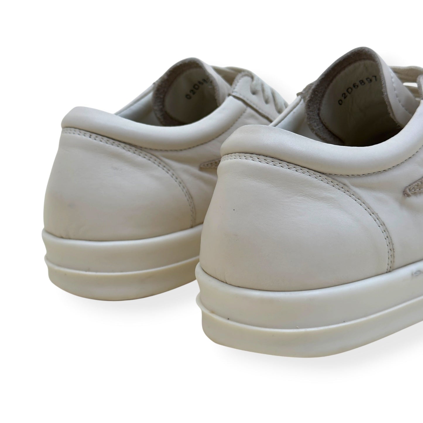 RICK OWENS VINTAGE LEATHER LOW-TOP SNEAKER MILK 40 / UK6 | UK 6, Milk