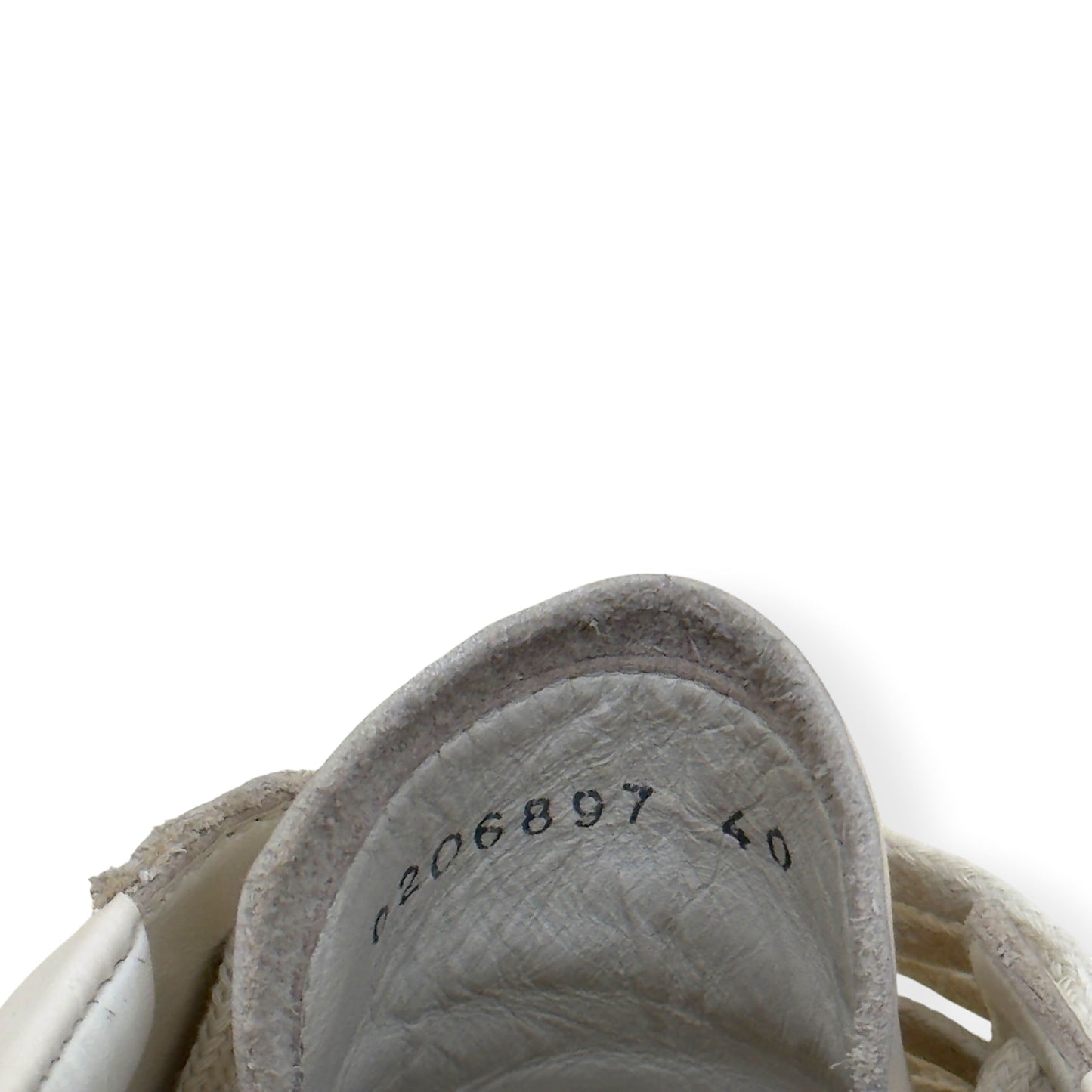 RICK OWENS VINTAGE LEATHER LOW-TOP SNEAKER MILK 40 / UK6 | UK 6, Milk