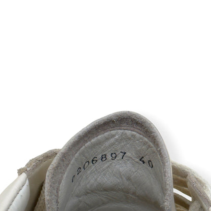 RICK OWENS VINTAGE LEATHER LOW-TOP SNEAKER MILK 40 / UK6 | UK 6, Milk