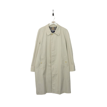 90s Cream Burberry Nova Check Trench Coat