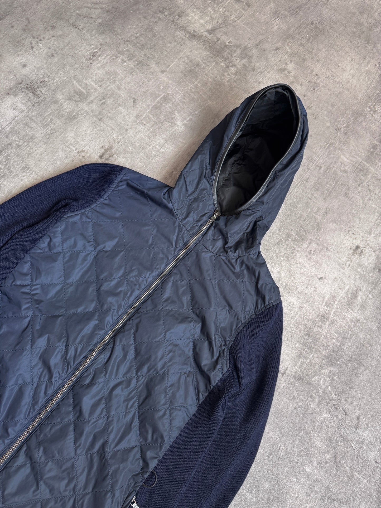 Prada Hybrid Knit Hoodie