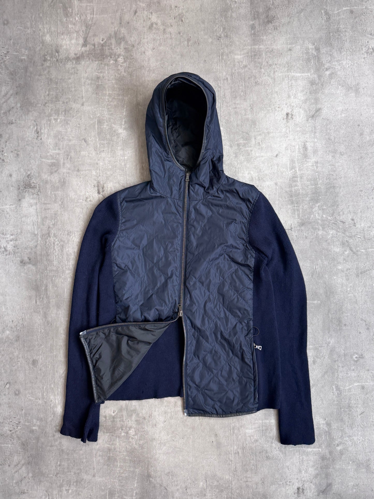 Prada Hybrid Knit Hoodie