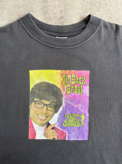 1999 Austin Powers Dual Print I'm Back Baby Graphic Tee | Large, Multicoloured