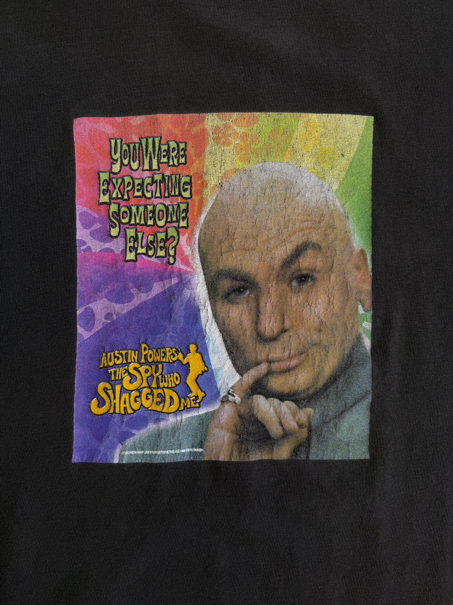 1999 Austin Powers Dual Print I'm Back Baby Graphic Tee | Large, Multicoloured