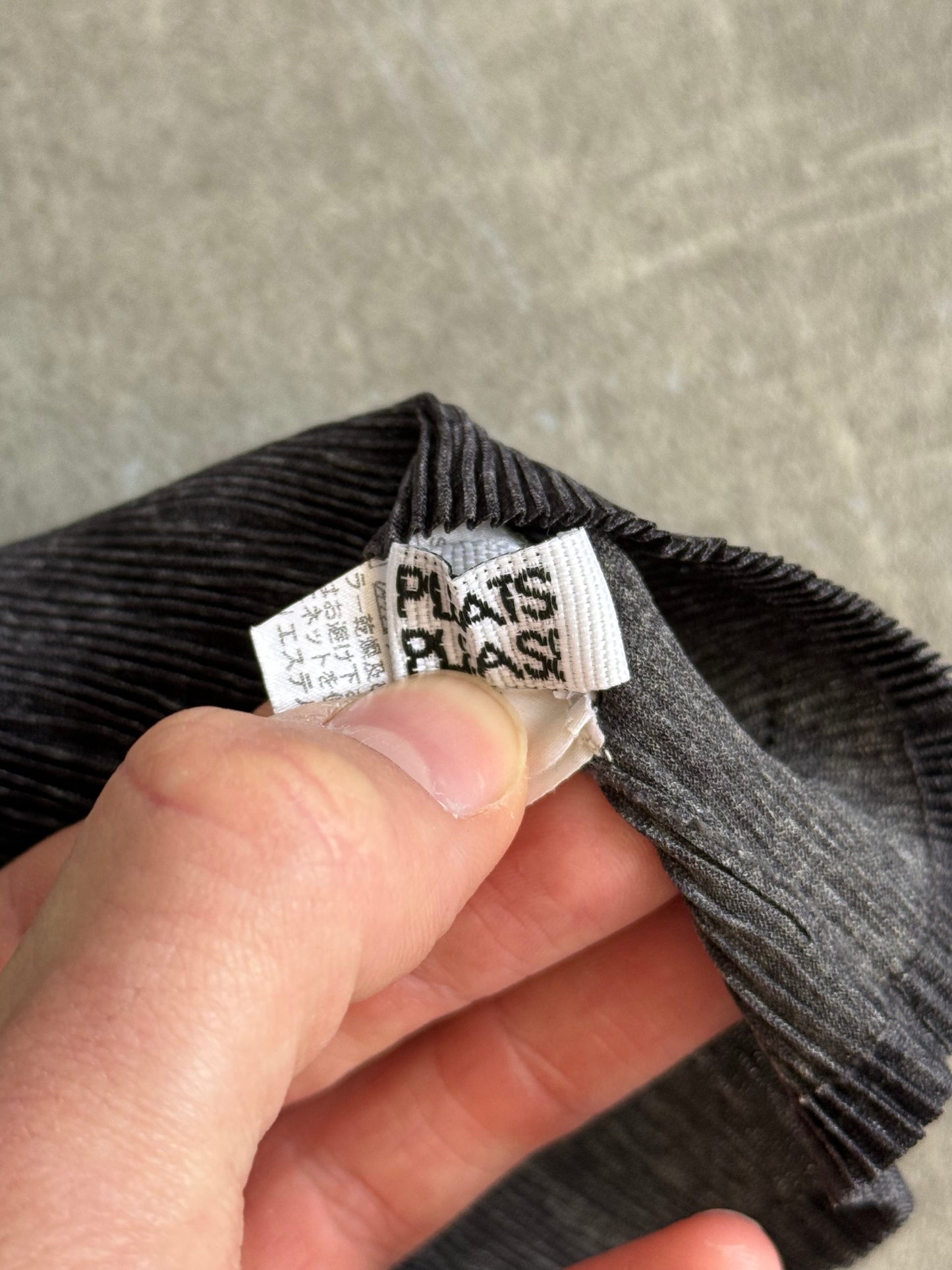 S/S 2021 Issey Miyake Pleats Please Pleated Charcoal Top