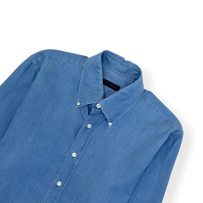 THOM SWEENEY COTTON SHIRT BLUE 17” / XL | XL, Blue