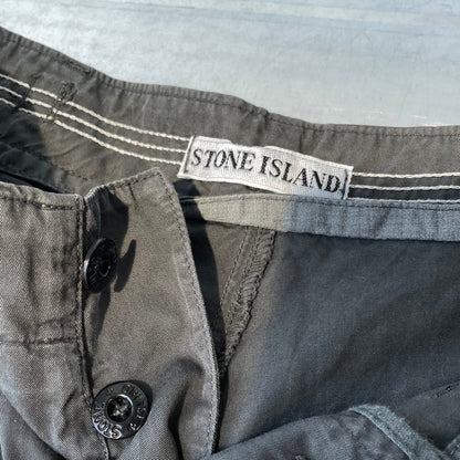 Stone Island Black 00s Cargo Shorts | Small, Black