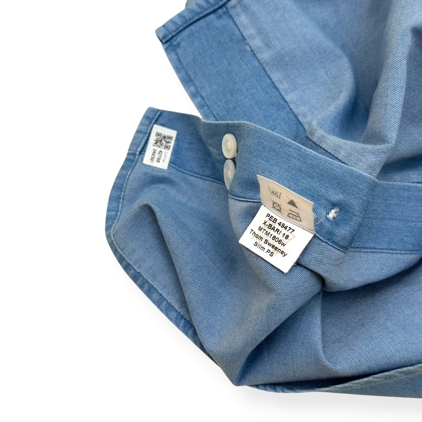 THOM SWEENEY COTTON SHIRT BLUE 17” / XL | XL, Blue