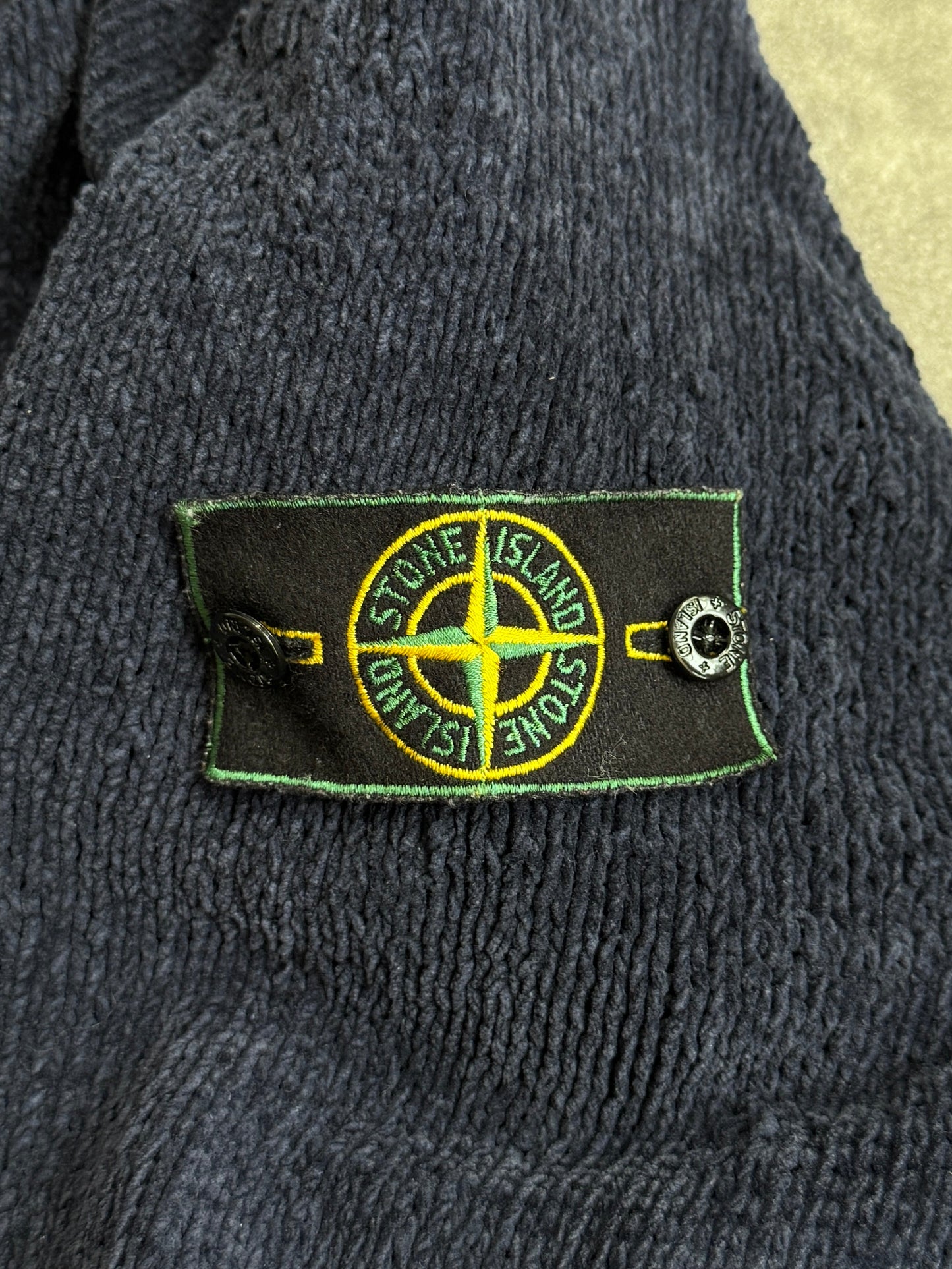 S/S 1997 Stone Island Chenille Knit Button Down Sweater