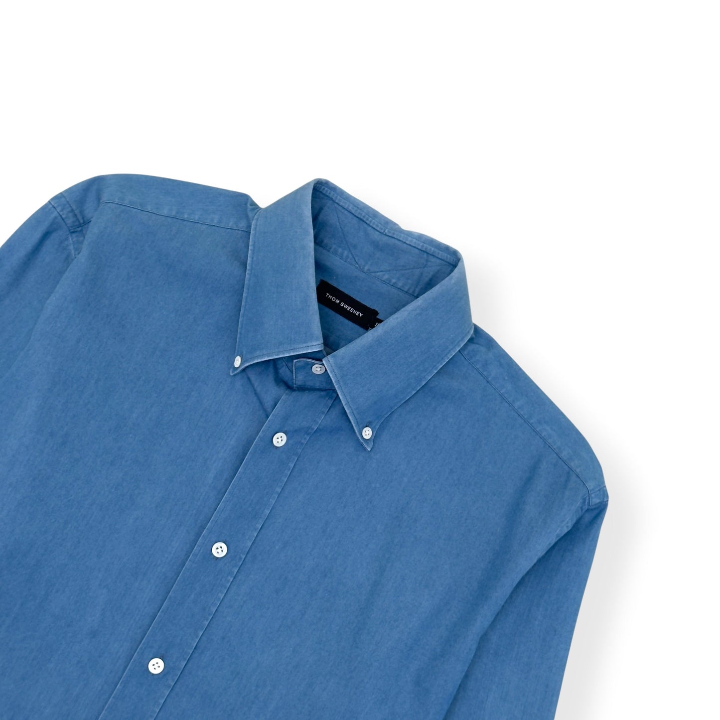 THOM SWEENEY COTTON SHIRT BLUE 18” / XL | XL, Blue