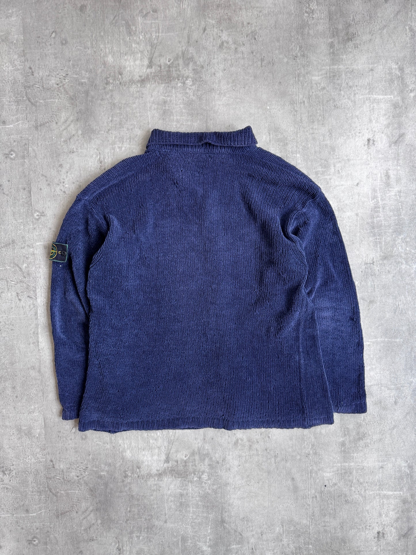 S/S 1997 Stone Island Chenille Knit Button Down Sweater