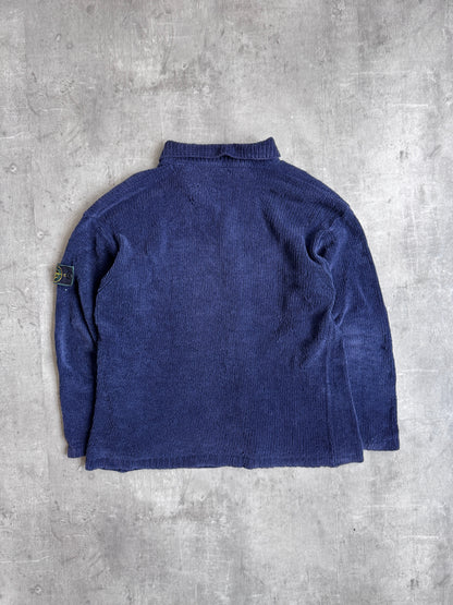 S/S 1997 Stone Island Chenille Knit Button Down Sweater