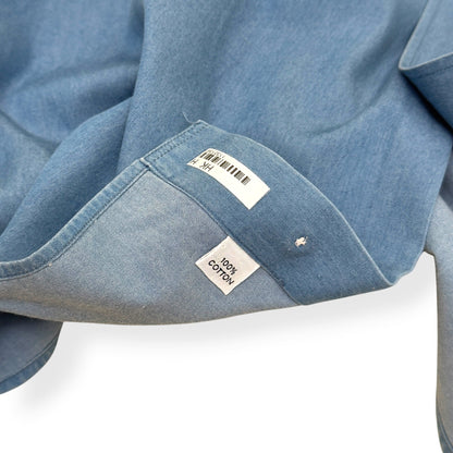 THOM SWEENEY COTTON SHIRT BLUE 18” / XL | XL, Blue