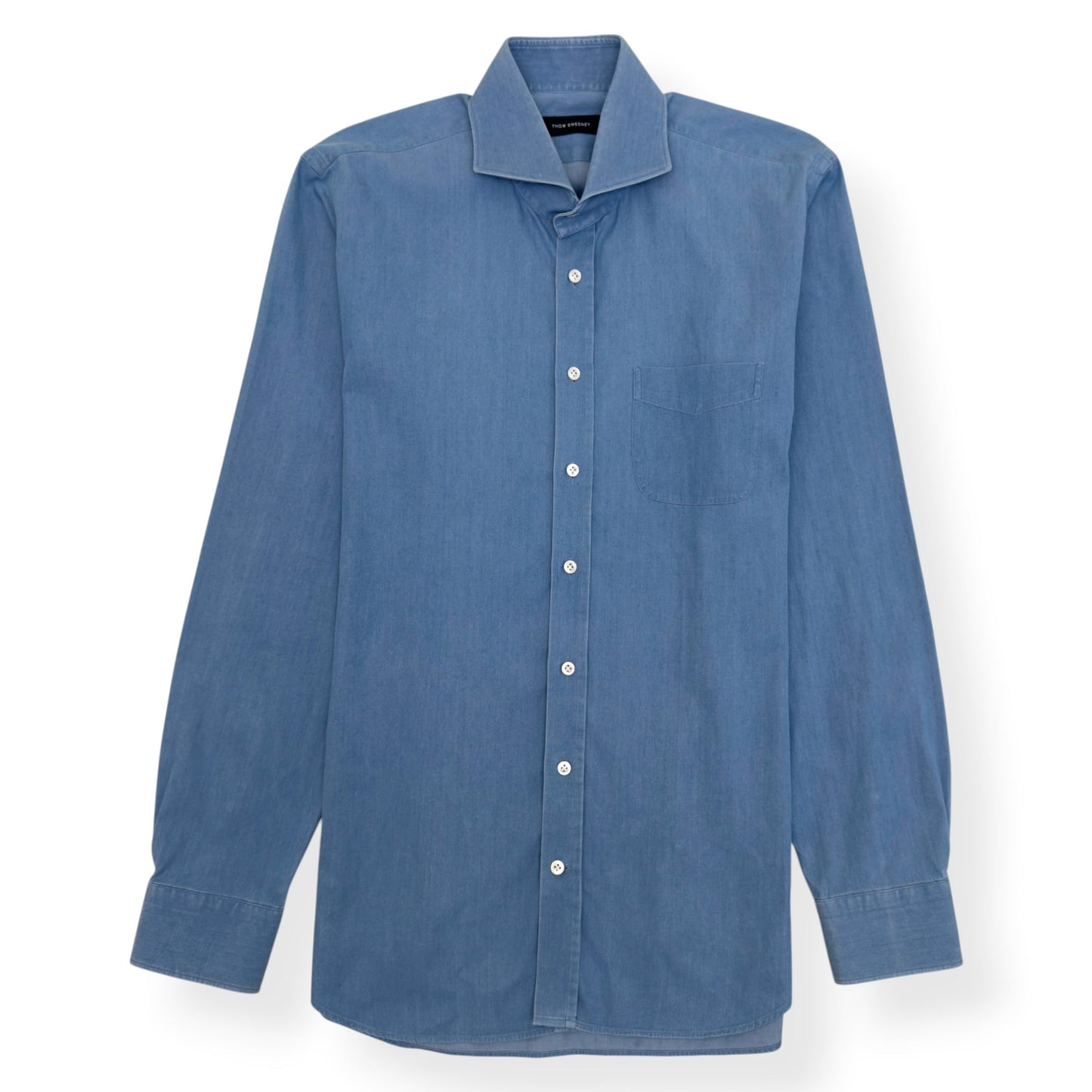THOM SWEENEY COTTON SHIRT BLUE 17.5” / XL | XL, Blue