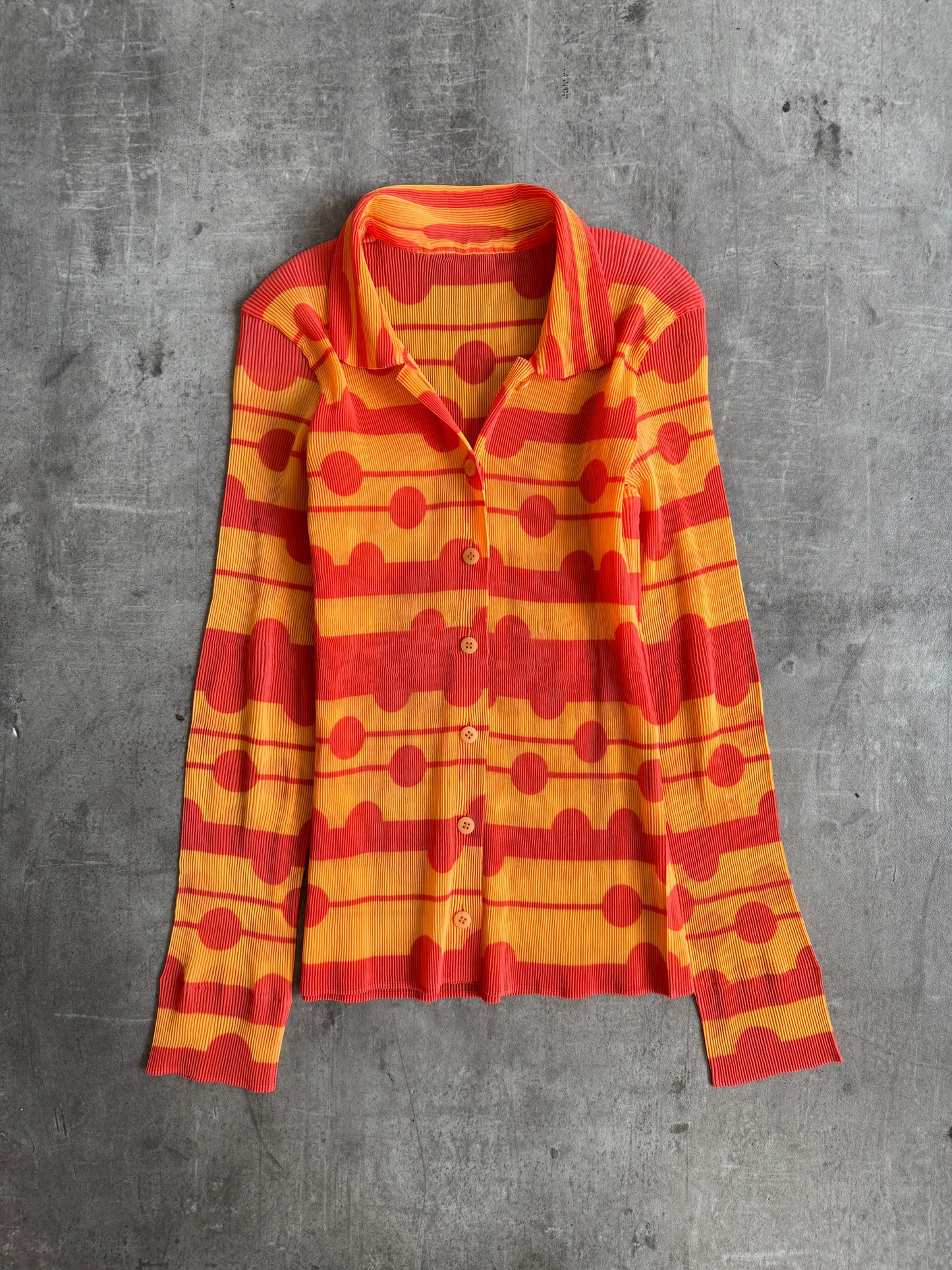S/S 2012 Issey Miyake Abstract Pattern LS Blouse