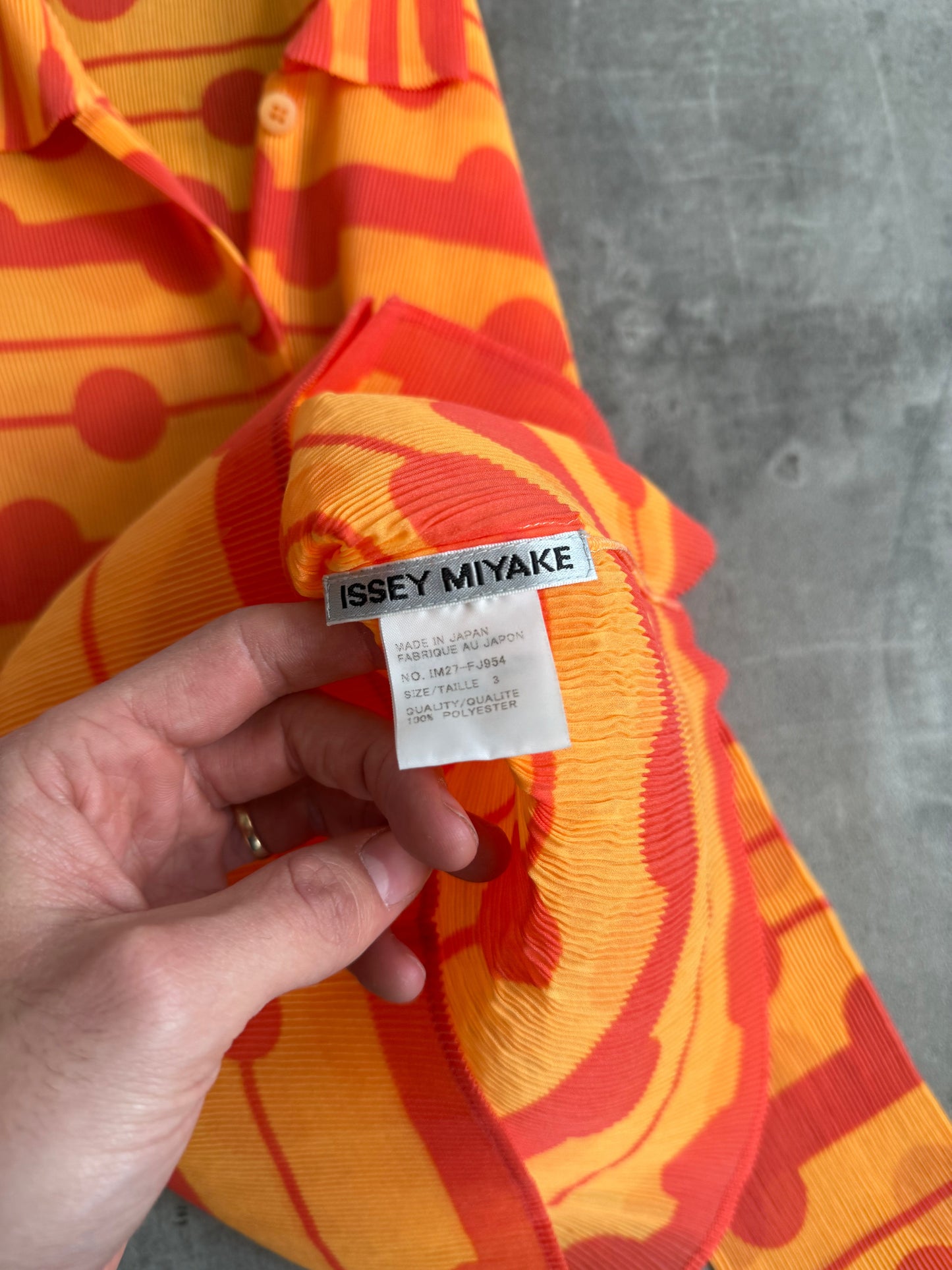 S/S 2012 Issey Miyake Abstract Pattern LS Blouse