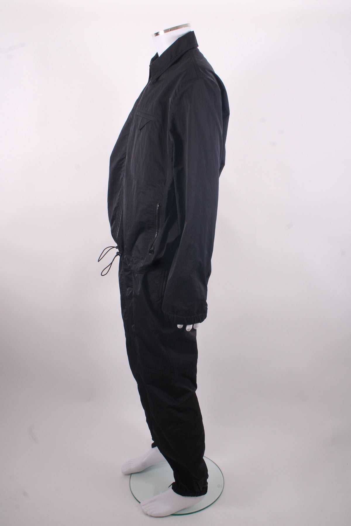 Bottega Veneta Triangle Pocket Nylon Jacket/ Jogger Co-ord Black L | Large, Black