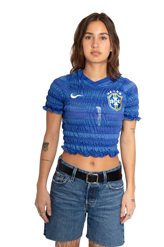 VT Rework : Brazil x Nike Shirred Top
