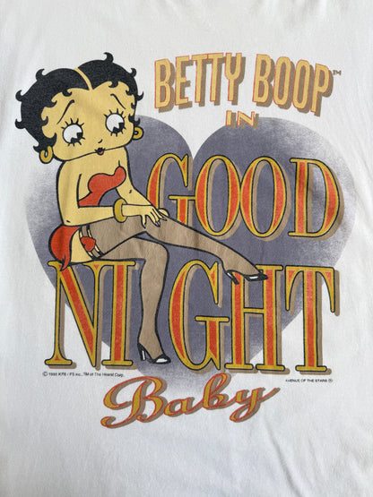 1995 Betty Boop "Good Night Baby" Graphic Tee | Extra Large, Red