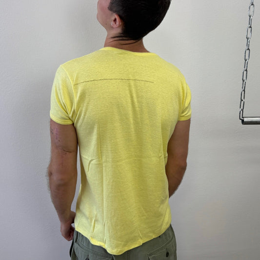 Vintage Yellow 60s/70s Fitted T-Shirt | Medium, Yellow