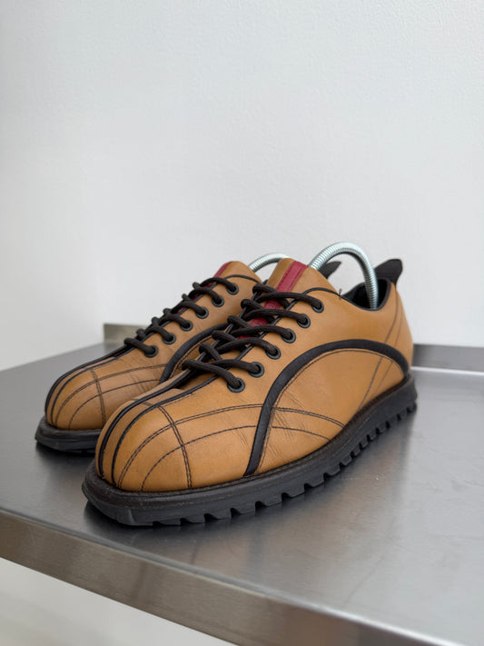 Prada Sport Leather Oxford Shoes | MEDIUM, Tan